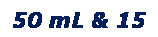 Text Box: 50 mL & 15 mL
